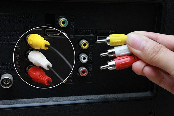 tivi bị sọc do lỏng dây cáp