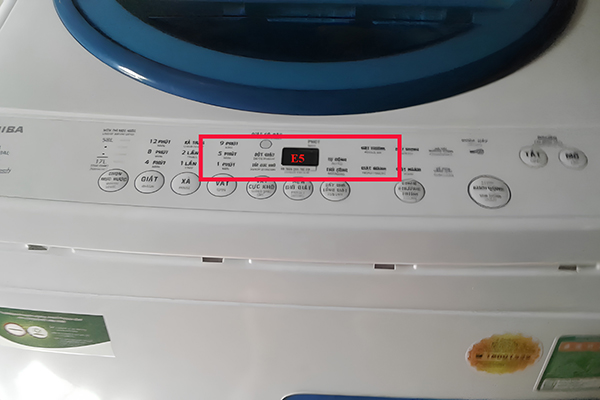lỗi e5 ở máy giặt toshiba