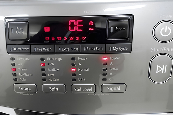máy giặt lg báo lỗi oe